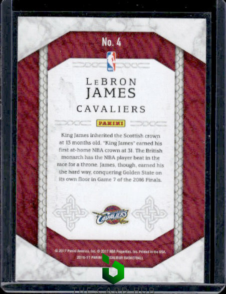 2016-17 Panini Excalibur #4 LeBron James Run the Gauntlet