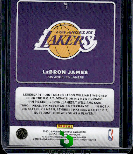 2022-23 Donruss #1 LeBron James Production Line Press Proof