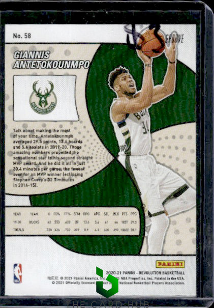 2020-21 Panini Revolution #58 Giannis Antetokounmpo Groove