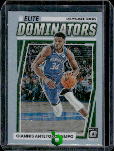 2022-23 Donruss Optic #21 Giannis Antetokounmpo Elite Dominators Holo