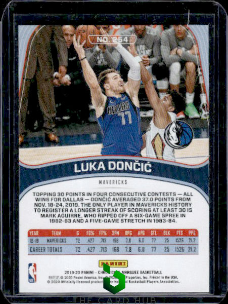 2019-20 Panini Chronicles #254 Luka Doncic