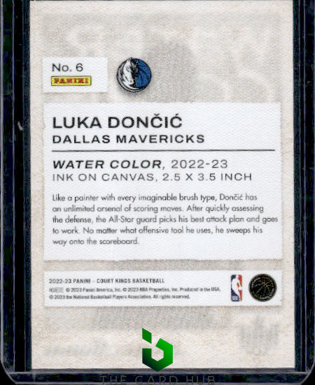 2022-23 Panini Court Kings #6 Luka Doncic Water Color