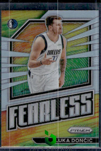 2022-23 Panini Prizm #13 Luka Doncic Fearless Prizms Silver