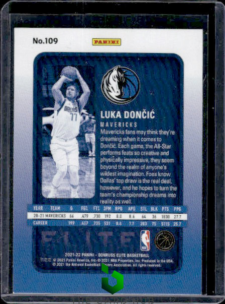 2021-22 Donruss Elite #109 Luka Doncic Asia Hyper Red