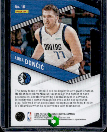 2022-23 Donruss Elite #16 Luka Doncic Spellbound Orange Die Cut