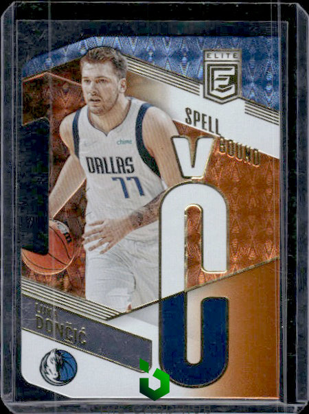 2022-23 Donruss Elite #16 Luka Doncic Spellbound Orange Die Cut