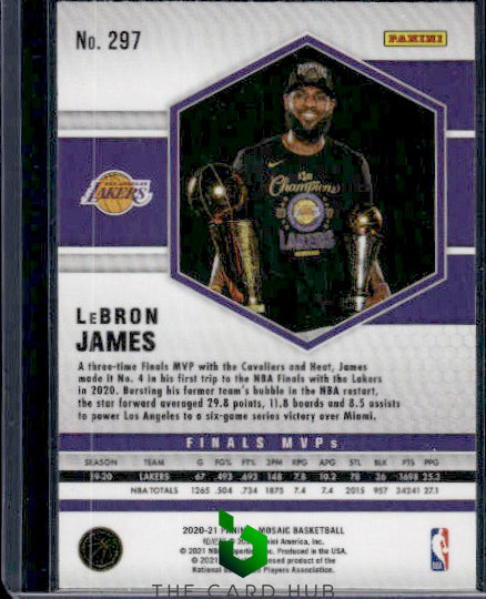 2020-21 Panini Mosaic #297 Lebron James