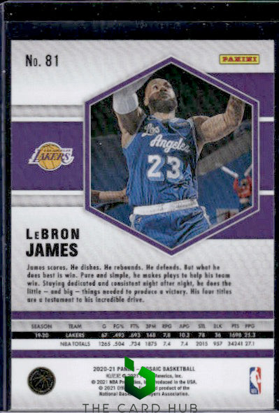 2020-21 Panini Mosaic #81 LeBron James