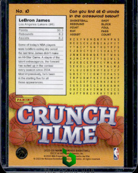 2022-23 Donruss #10 LeBron James Crunch Time