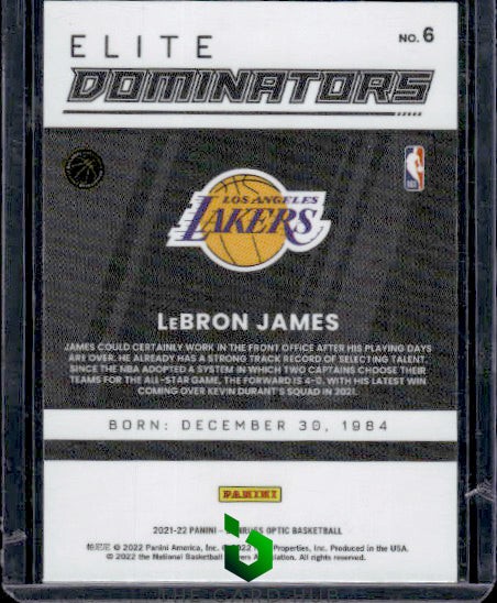 2021-22 Donruss Optic #6 LeBron James Elite Dominators