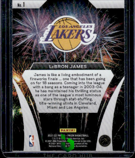 2021-22 Panini Prizm #1 LeBron James Fireworks