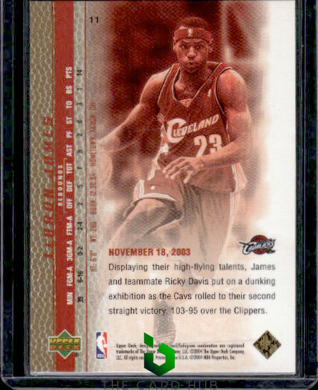 2003-04 Upper Deck LeBron James Phenomenal Beginning #11 LeBron James Gold