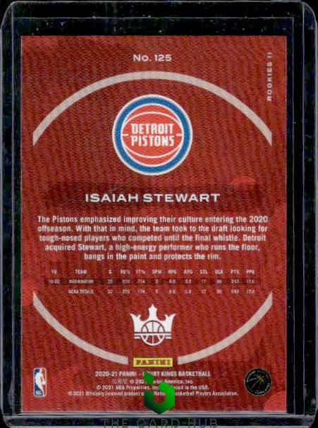 2020-21 Panini Court Kings #125 Isaiah Stewart Level 2 RC