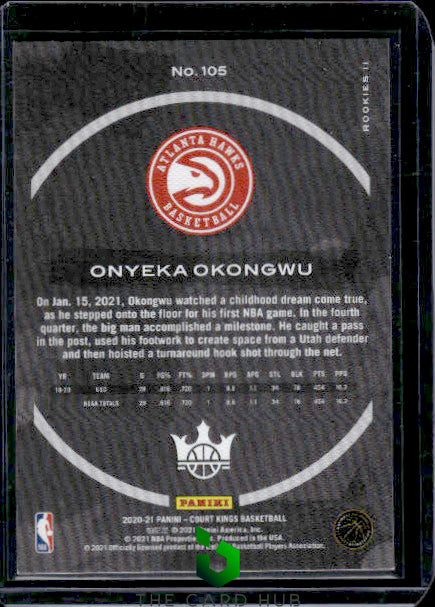 2020-21 Panini Court Kings #105 Onyeka Okongwu Level 2 RC