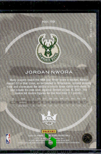 2020-21 Panini Court Kings #119 Jordan Nwora Level 2 RC