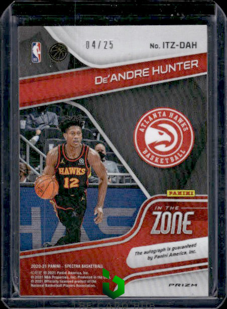 2020-21 Panini Spectra #ITZ-DAH De'Andre Hunter In The Zone Autographs #/25