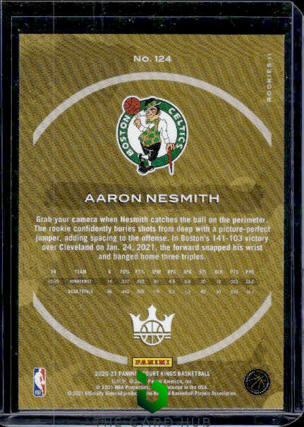 2020-21 Panini Court Kings #124 Aaron Nesmith Level 2 RC