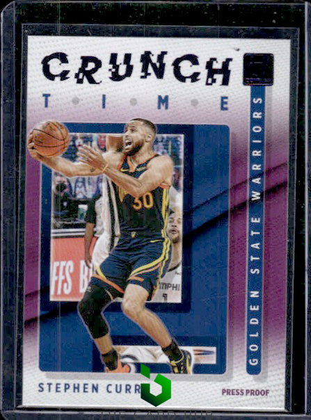 2021-22 Donruss #3 Stephen Curry Crunch Time Press Proof Purple