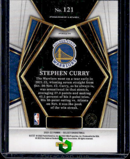 2021-22 Panini Select #121 Stephen Curry Silver Prizms