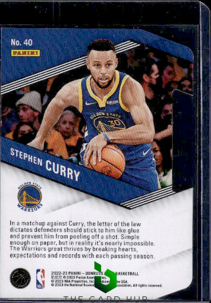 2022-23 Donruss Elite #40 Stephen Curry Spellbound Orange Die Cut