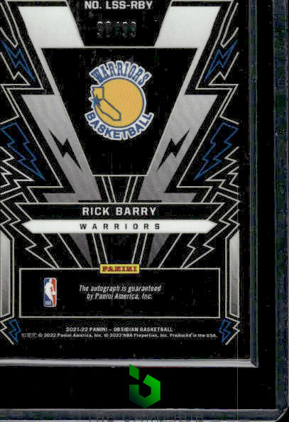 2021-22 Panini Obsidian #LSS-RBY Rick Barry Lightning Strike Signatures #/99