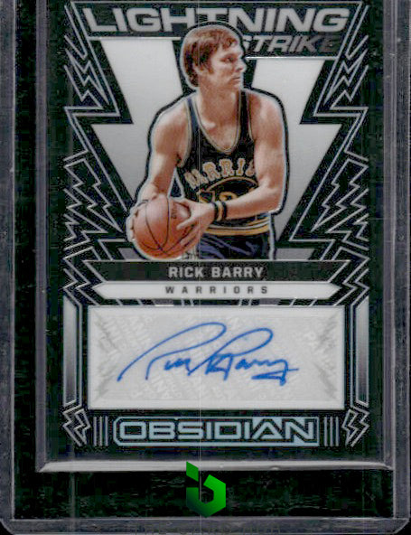 2021-22 Panini Obsidian #LSS-RBY Rick Barry Lightning Strike Signatures #/99