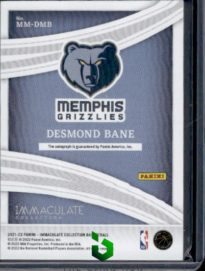 2021-22 Panini Immaculate Collection #MM-DMB Desmond Bane Modern Marks #/99