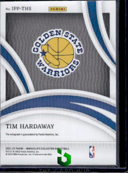 2021-22 Panini Immaculate #IPP-THS Tim Hardaway Past and Present Signatures #/99