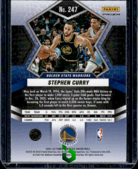 2021-22 Panini Mosaic #247 Stephen Curry Silver