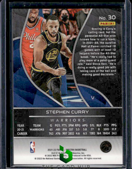 2021-22 Panini Spectra #30 Stephen Curry Variation