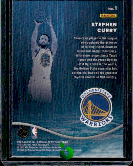 2022-23 Donruss Optic #1 Stephen Curry Raining 3s