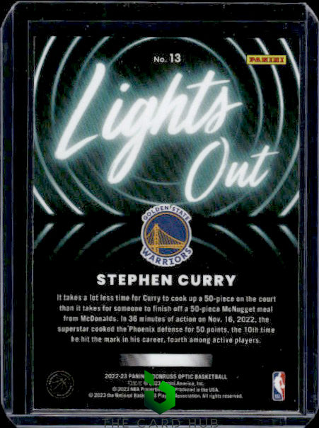 2022-23 Donruss Optic #13 Stephen Curry Lights Out