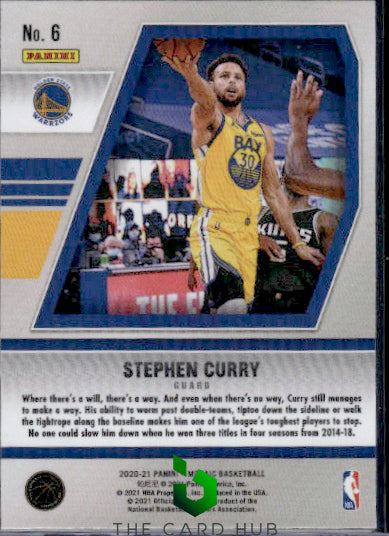 2020-21 Panini Mosaic #6 Stephen Curry Will to Win