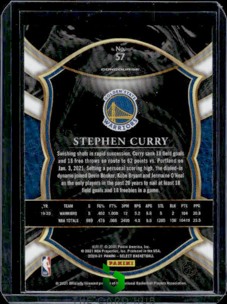 2020-21 Panini Select #57 Stephen Curry