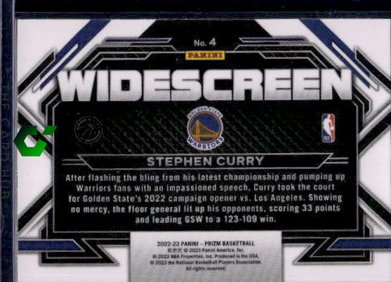 2022-23 Panini Prizm #4 Stephen Curry Widescreen