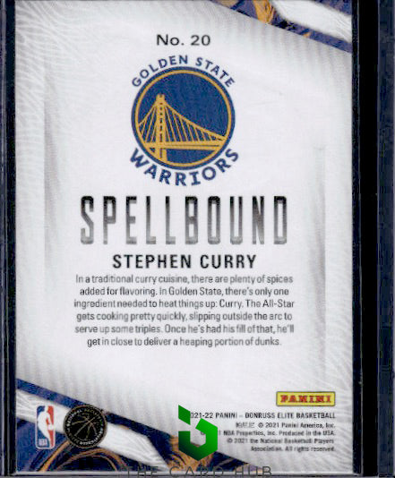 2021-22 Donruss Elite #20 Stephen Curry Spellbound