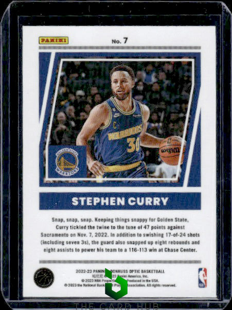 2022-23 Donruss Optic #7 Stephen Curry Elite Dominators