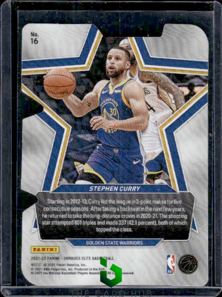 2021-22 Donruss Elite #16 Stephen Curry Star Status Orange Die Cut