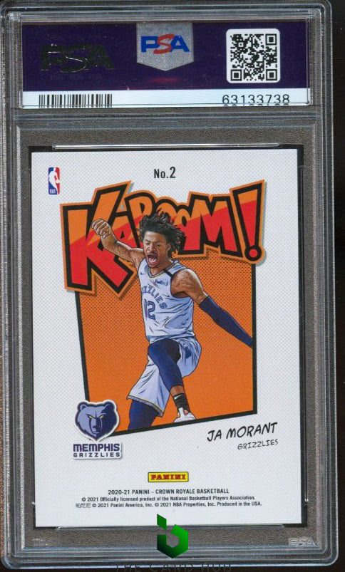 2020-21 Panini Crown Royale #2 Ja Morant Kaboom! PSA 10