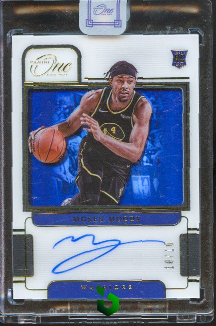 2021-22 Panini One and One #RA-MMD Moses Moody Rookie Autographs Gold RC