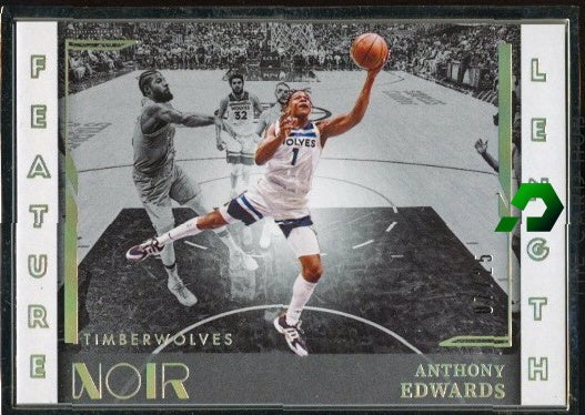 2021-22 Panini Noir #262 Anthony Edwards Silver Frame