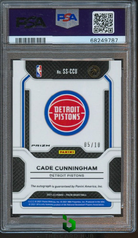 2021-22 Panini Prizm #SS-CCU Cade Cunningham Sensational Sig Gold #/10 RC