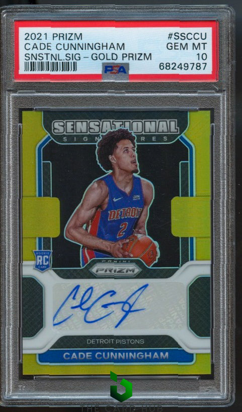 2021-22 Panini Prizm #SS-CCU Cade Cunningham Sensational Sig Gold #/10 RC