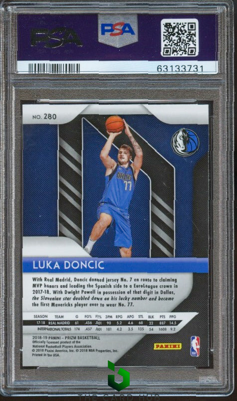 2018-19 Panini Prizm #280 Luka Doncic PSA 10 RC