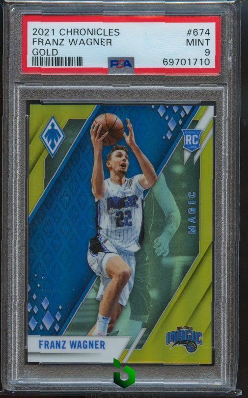 2021-22 Panini Chronicles #674 Franz Wagner Gold PSA 9 #/10 RC