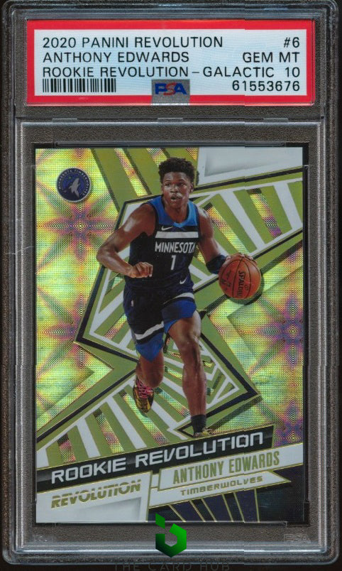 2020-21 Panini Revolution #6 Anthony Edwards Rookie Revo Galactic PSA 10 RC