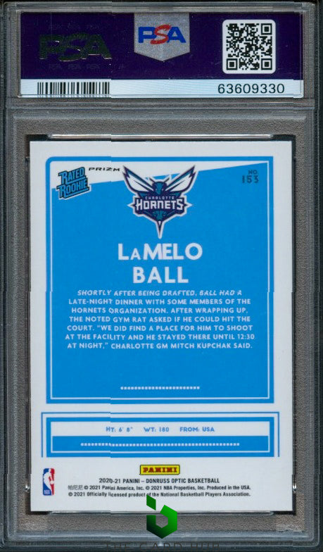 2020-21 Donruss Optic #153 LaMelo Ball Choice PSA 10 RC