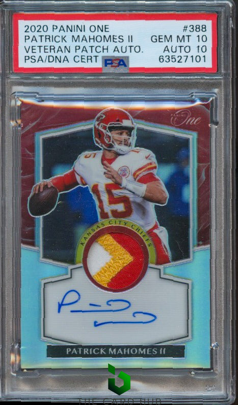 2020 Panini One #388 Patrick Mahomes II PSA 10 #/8