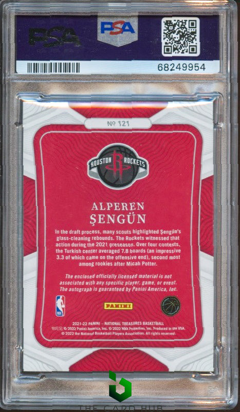 2021-22 Panini National Treasures #121 Alperen Sengun PSA 9 #/99 RC