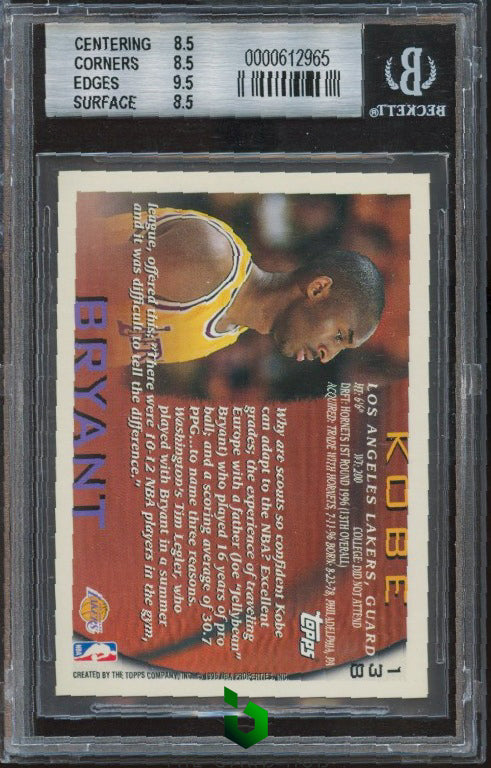 1996-97 Topps #138 Kobe Bryant BGS 8.5 RC